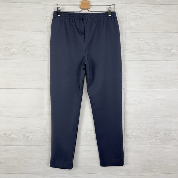 Theory Tapered Leg Pull On Pants Knit Tech Size 6 Gray Stretch Pockets Casual - Picture 7 of 16